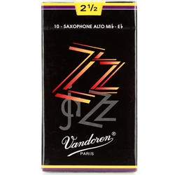 SR4125 Vandoren ZZ Jazz Reeds, Alto Sax 2.5