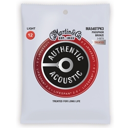 Martin & Co MA540T Martin Phospher Bronze Acoustic Guitar Strings Light