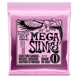 P02213 Ernie Ball Mega Slinky Nickel Wound Guitar Strings - 10.5-48