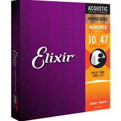 16002 Elixir Nanoweb Phospher Bronze Extra Light10-47