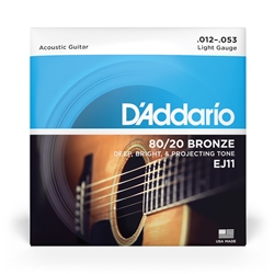 EJ11 D'Addario 80/20 Bronze Light Ej11