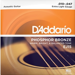 EJ15 D'Addario Phosphor Bronze Extra Light Ej15