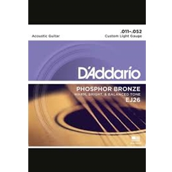 EJ26 D'Addario Phosphor Bronze Custom Light Ej26