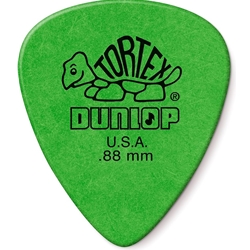 418P.88 Dunlop Tortex Standard Picks 12 Pack, Size .88mm, green