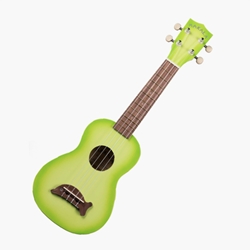 MK-SD/GRB Kala Makala Dolphin Soprano Ukulele, Green Apple Burst