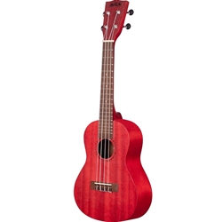 Kala KA-MRT-RED-S KALA STAINED MERANTI SOPRANO UKULELE, RED