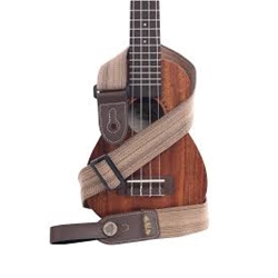 STP-HBRN Kala Handmade Ukulele Strap, Heather Brown