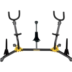 DS538B Hercules Double Alto/Tenor Sax Stand with 3 pegs