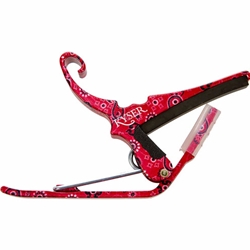 KG6RBA Kyser Capo for 6 String Acous Guitar, Red Bandana