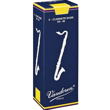 Dansr CR1225 Vandoren Bass Clarinet Reeds 2.5 Box of 5