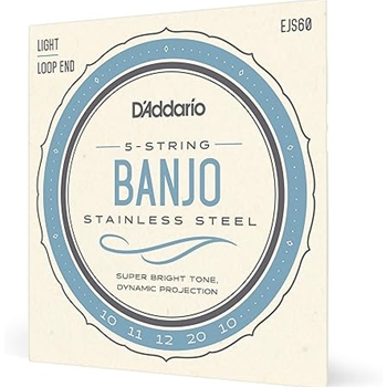 EJ60 D'Addario Banjo Strings, 5-string, Light