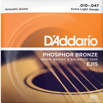 EJ15 D'Addario Phosphor Bronze Extra Light Ej15
