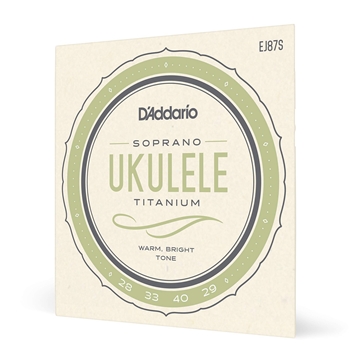 EJ87S D'Addario Soprano Ukulele Titanium String Set