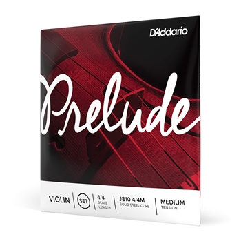 J810 4/4M D'Addario Prelude Violin String Set 4/4 Medium