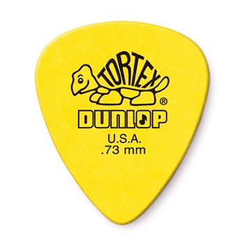 418P.73 Dunlop Tortex Standard Picks 12 Pack size .73mm, yellow