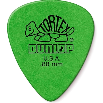 418P.88 Dunlop Tortex Standard Picks 12 Pack, Size .88mm, green
