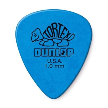 418P1.0 Dunlop Tortex Standard Picks 12 Pack, Size 1.0mm, blue