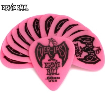 PO9179 Ernie Ball .60mm Pink Everlast Picks 12 pk