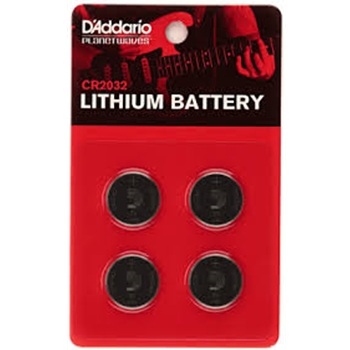 Dansr PW-CR2032-04 D'Addario Cr2032 Lithium Battery 4 Pack