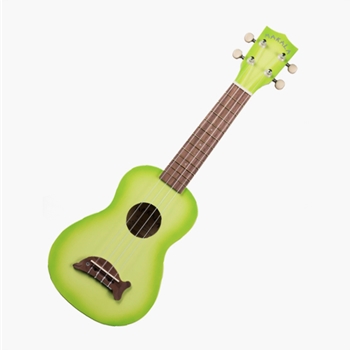 MK-SD/GRB Kala Makala Dolphin Soprano Ukulele, Green Apple Burst