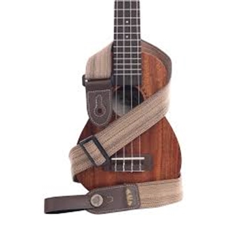 STP-HBRN Kala Handmade Ukulele Strap, Heather Brown