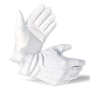 Harris Teller 1001(M) Marching Gloves White Cotton Plain Palms Size:medium