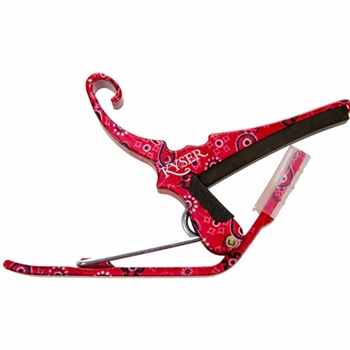 KG6RBA Kyser Capo for 6 String Acous Guitar, Red Bandana